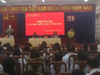 TS.BS Lý Thị Bạch Như - Giám đốc BVĐK tỉnh Cao Bằng phát biểu khai mạc Hội nghị Cán bộ viên chức năm 2021